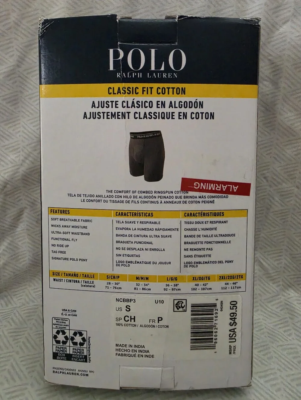 Polo Ralph Lauren Men's Boxer Shorts 3-Pack Red/Black Striped Cotton Briefs
